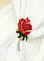Napkin Rings 12 pc's Love Red Lips Rose Valentine039S Day Ring Buckle Factory Direct S