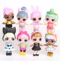 8pcs lote 9cm LOL Doll American Pvc Kawaii Children Toys Anime Action Figuras Mu￱ecas Reborn Reborn For Girls Christmas G1167233