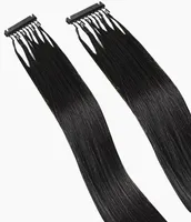 6d Remy Human Hair Extension Cuticule Cligated Clip dans les extensions peut être redessinée de couleur naturelle blanchée Sliky Straight6962286