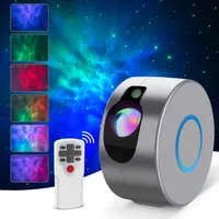 Projektörler Renkli Yıldızlı Gökyüzü Galaxy Projektör Işık Dönen Su Sallanıyor Gece Ses Kontrolü Romantik Yatak Odası Mini Projektör 221117