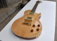 La guitarra el￩ctrica de color de madera natural de f￡brica con hardware dorado de rosa madera de rosa de rosa folleto se puede personalizar