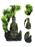 Resin ornament Zen Figuur Exquisite Antieke unieke creatieve aquarium Boeddha -standbeelddecoraties