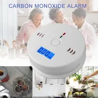 Sensitive Home CO2 Sensor Detector Wireless CO Carbon Monoxide Poisoning Smoke Gas Sensor Warning Alarm Detector LCD Indicator239K