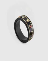 Luxury Designer Jewelry fashion black rings love women men bague anillos moissanite ceramics ring for mens womens engagement weddi1750528