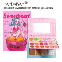 Handiyan 32 colori ombretto blush polvere trucco pallete contorno contorno di contorno di blusher ombretto ombretti cosmetici299d299d