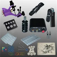 Professional 1 Establecer equipos completos Tattoo Machine Gun Fuente Kit de cable Beauty Beauty Tools 256o
