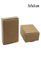 7x7x3 cm Brown 30 Pieces Kraft Paper Handmade Soap Pack Box for Jewelry Ornaments Card Board Party Gifts Arts Crafts Storage Packa5635191
