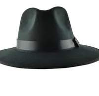 Wholeyoccas ao longo do chapéu de inverno Vintage Jazz Cap Stage Visor Men British Sombreros para Hombres Black Fedora Hats para Mens7744425