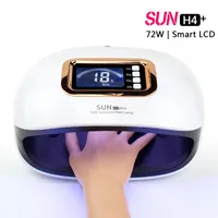 SUN H4 plus Ice Lamp Lamp For Manicure Nails UV LED Nail 72W Curing Gel Polish Varnish Machine With Timer 10s 30s 60s 99s249J