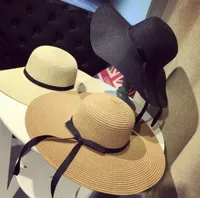 Summer Wide Brim Straw Hats Big Sun Hats For Women UV Protection Panama floppy Beach Hats Ladies summer hat for women wedding7527275