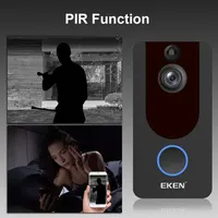 Eken v7 1080p akıllı wifi video kapı zili kamera görsel intercom gece ip kapısı zili kablosuz güvenlik kamera247p