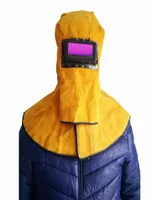 Abbigliamento a scialle di scialle di saldatura in pelle Maschera protettiva Maschera Flip Prevenzione Splash Resistenza ad alta temperatura77714197