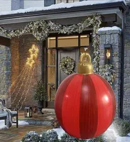 Noel dekorasyonları dekoratif balon 60cm açık hava eğlenceli baskı pvc şişme oyuncak top el sanatları çapraz fabrika