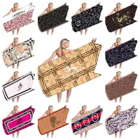 Designer Toalha de praia 160x80cm Carta de moda impressa Mulheres Home Bathtowel Microfiber Girl Towels Longo Toalhas HT1461