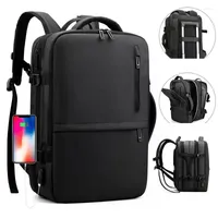 Backpack Man Business Laptop Çok Fonksiyonlu Su Geçirmez Okul Çantası Büyük Kapasiteli Defter Backbag USB Şarj Mochila Rucksack