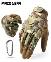 Multicam Tactical Glove Camo Army Military Combat Combat Airsoft Bicycle Outdoor Wanderschießerei Paintball -Jagd Vollfinger Handschuhe 2207044649