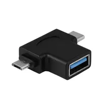 Mini 2 em 1 adaptador OTG Micro USB USB 3 1 Tipo-C masculino para USB 3 0 Adaptador de conversor OTG feminino257Z