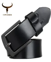 COWATHER cow genuine leather mens belt for men high quality vintage style 100130cm male strap ceinture homme Y2005204434763