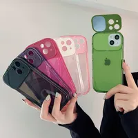 Flip Lens Cover Makeup Mirror Phone Case Falls For iPhone 14 13 12 11 Pro Max XR XS 7 8 Plus Candy Color Back Covers