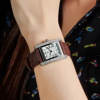 Orologi da polso da donna per donna vestito bracciale orologio wwoor top diamanti da donna in pelle quadrata clock325o