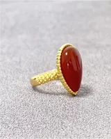 High Quality Rings Vintage Natural Stone Rings Fashion Costume Gemstone FemaleMale Ring Jewelry With Box Whole With Box7219646