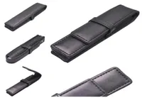 Whole s School supplies Good Quality Pens Case Gift Pen Bag Black Leather Famous Pu Genuine Leather Pouchs5789066