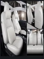 Автомобильные аксессуары крышка сиденья для Tesla Model Y Высококачественная кожаная кожаная построение 5 -сеченная подушка 360 градусов с полным покрытием модели 3 ON4428246