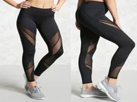 Women Mesh sport Leggings Fitness Yoga Set Pant Elastic Sport Suit Running Tights Gym yoga pants fitnes gym Wear sprots Clothing Y6565994