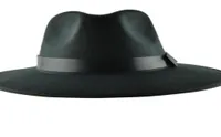 Wholeyoccas على طول القبعة الشتوية القبعة القديمة لموسيقى الجاز مرحلة القصب البريطاني رجال Sombreros Para Hombres قبعات فيدورا الأسود لـ Mens2292440