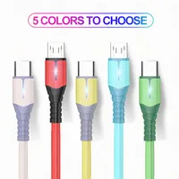 LED Lighting Micro USB Cable 3A Fast Charging Charger Micro Usb Data Cable 1M for Samsung Xiaomi Android Mobile Phone Wire Cord