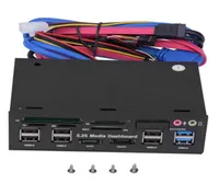 525inch Media Dashboard Front Panel USB3020 HUB eSATA SATA Audio Multi Card Reader for Computer Case Optical Driv