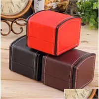 Jewelry Boxes Fashion Watch Boxes Durable Pu Leather Watches Cases Bracelet Bangle Jewelry Wristwatch Box Gift Case With Pillow Drop Dhar6