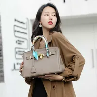 Birkin Bags Leather Bag the First Layer of Cowhide Has a Large 2022 New High-class Feeling Versatile Portab Ayw Classical Larger Capacity