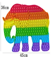 45 -сантиметровый слон Fidget Toys Rainbow Antist Stress Bubbles Push Sensory Toy Stressreliever настольные игры.