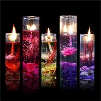 Aromatherapy Smokeless Candles 12pcs set Romantic Ocean Shells Jelly Essential Oil Scented Candles Wedding Candles Colorful Home Party 2272