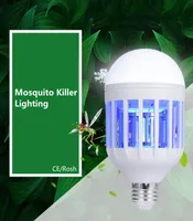 Mosquito Killer Bulbs15w ​​E27 LED UV żarówka elektryczna Pułapka Pułapka Lekko Walka 2 Tryby elektroniczne anty owadowe błędy w osę szklanką mucha OU