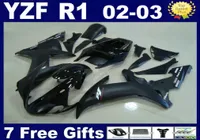 Flat matte black bodywork for YAMAHA R1 2002 2003 fairings kit YZFR1 YZF R1 Injection molded 02 03 Y12298252636