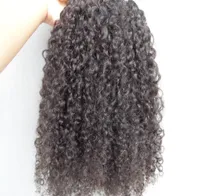 Brasilianische menschliche jungfräuliche Haarverlängerungen 9 Stücke Clip in Hair Kinky Curly Frisur