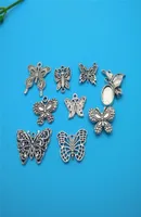 Mixed Tibetan Silver Plated Butterfly Charms Pendants Jewelry Making Bracelet Necklace Fashion Jewelry Accessories DIY Gifts V7938768