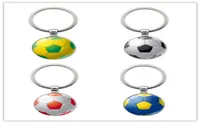 Football keychain Soccer ball key rings Time Gem Stone key chain Creative manual accessories car 9 colors alloy key ring TNT 2413653