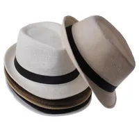 Panama Straw Hats Fedora Soft Fashion Men Women Women Royal Caps 6 couleurs Choisissez 10pcslot6128604