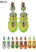 KPacTa vintage Ethnic Bohemia Drop Luxury Ladies Earrings For Women Tassel Soutache Jewelry Party Gift 210624