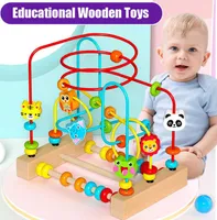 モンテッソーリ木製のおもちゃ赤ちゃん教育おもちゃ初期学習ベイビーキッズバースデークリスマスイヤーギフトおもちゃ210607