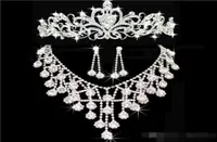 Tiaras gold Tiaras Crowns Wedding Hair Jewelry neceklaceearring Cheap Whole Fashion Girls Evening Prom Party Dresses Accessor7464995