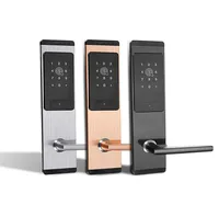Smart Electronic Password Lock Stainless Steel Lock Card Key Password Door Lock Remote APP Unlock Sliver