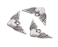 Angel Heart Wings Spacer Charm Beads Pendants 200pcslot en alliage argent antique Constatations de bijoux faits à la main