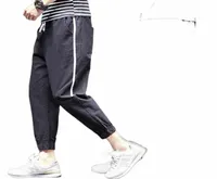 summer Overalls Men039s Casual Pants Small Leg Harem Capris Korean Fashion Loose Thin Legged I3lE3022273