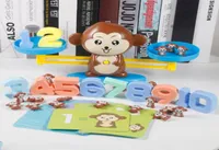 QWZ New Montessori Math Balance Scale Number Board Game Образовательная игрушка обезьяна свинья собака животные фигура детские дошкольные математики 21