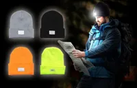 5 LED Beanies Headlamp Winter Hands Unisex Lighted Camping Hat Power Stocking Cap Hat 10pcslot 1052656