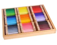 Öğrenme Oyuncaklar Montessori Malzeme Renkli Tablet Kutusu 123 Ahşap Okul Öncesi Çocuk Oyuncak Hediyesi 221108